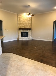 Family room Fireplace from Breakfast Nook