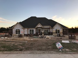 Front of House with Masonry Under Way