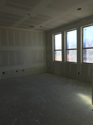 Media Room Sheetrocked