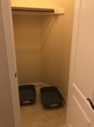 Utility Room Cat Box Closet